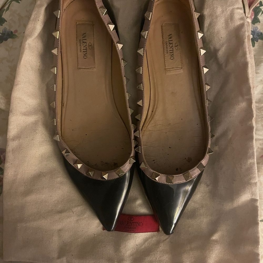 Valentino Rockstud ballet flats